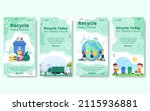 recycle process with trash... | Shutterstock .eps vector #2115936881