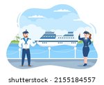 Cruise Ship Captain Cartoon...