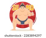 sumo wrestler illustration with ...