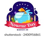 happy nowruz day vector...