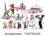 Set Of Paris Illustrations With ...