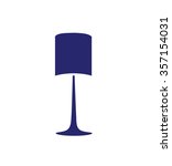 table lamp icon dark blue on... | Shutterstock .eps vector #357154031