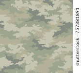 digital camouflage pattern ... | Shutterstock .eps vector #757381891