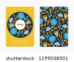 cover design with floral... | Shutterstock .eps vector #1199038501