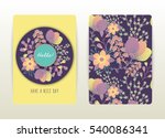 cover design with floral... | Shutterstock .eps vector #540086341