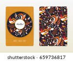 cover design with floral... | Shutterstock .eps vector #659736817