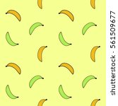 pattern with colorful bananas.... | Shutterstock .eps vector #561509677
