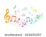 musical note  colorful | Shutterstock . vector #423652207
