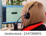 Small photo of Emergency call center. 112. 911 call emergency center