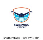 swimming water sport vector... | Shutterstock .eps vector #1214943484