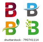 letter b vector logo set | Shutterstock .eps vector #790741114