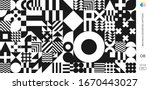 abstract bauhaus geometric... | Shutterstock .eps vector #1670443027