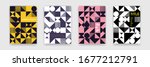 bauhaus geometric pattern... | Shutterstock .eps vector #1677212791