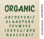 organic alphabet with imprint... | Shutterstock .eps vector #439289551