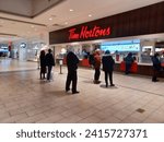 Small photo of Toronto, ON, Canada - January 20, 2024: Tim Hortons Inc., commonly nicknamed Tim's, or Timmie's is a Canadian coffeehouse and restaurant chain