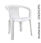 White Plastic Chair Isolated On ...