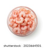 Top View Of Pickled Shrimps In...