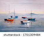 Oil Painting   Sailing Boat