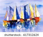 Oil Painting   Sailing Boat