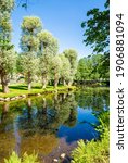 Small photo of View of the Fiskars village and river in summer, Finland
