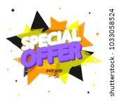 special offer  sale tag  banner ... | Shutterstock .eps vector #1033058524