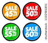 set sale tags  discount banners ... | Shutterstock .eps vector #1102581851