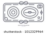 nautical rope knots and frames... | Shutterstock .eps vector #1012329964