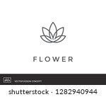 abstract flower design. line... | Shutterstock .eps vector #1282940944