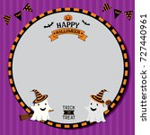 happy halloween template with... | Shutterstock .eps vector #727440961