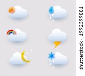 vector weather forecast icons... | Shutterstock .eps vector #1992399881