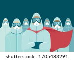 heroes of our days. doctors... | Shutterstock .eps vector #1705483291