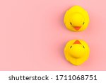 Close Up Of Two Rubber Ducks...