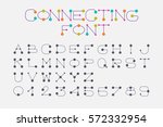 font set design using dot and... | Shutterstock .eps vector #572332954