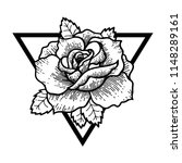 rose tattoo  mystic symbol.... | Shutterstock .eps vector #1148289161