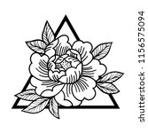 rose flower with sacred... | Shutterstock .eps vector #1156575094