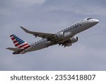 Small photo of Phoenix Sky Harbor Airport 8-26-2023 Phoenix, AZ USA American Eagle Airlines Embraer ERJ-175 N217NN Operated by Envoy Air departing 7L at Sky Harbor International