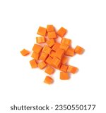 Fresh diced carrot isolated ...