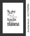 coffee quote. today i will... | Shutterstock .eps vector #411790984