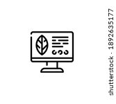 vector monitor with leaf icon... | Shutterstock .eps vector #1892635177