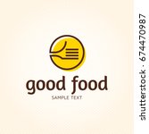 good food logo design template. ... | Shutterstock .eps vector #674470987