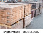 Pallets and packages of freshly ...