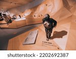 Small photo of 22 July 2022, Dusseldorf, Germany: Lucy - Australopithecus afarensis human ancestor by Charles Darwin Evolution Theory and anthropology science