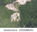 
Damage to former illegal mines