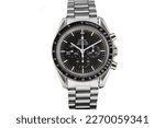Small photo of Miami, FL, USA March 2, 2023 Omega Speedmaster cal 861 space watch showing the dial