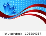 patriotic wave background | Shutterstock .eps vector #103664357