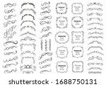 calligraphic design elements .... | Shutterstock .eps vector #1688750131