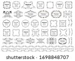 calligraphic design elements .... | Shutterstock .eps vector #1698848707