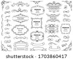 calligraphic design elements .... | Shutterstock .eps vector #1703860417