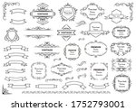 calligraphic design elements .... | Shutterstock .eps vector #1752793001