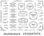 calligraphic design elements .... | Shutterstock .eps vector #1910447074